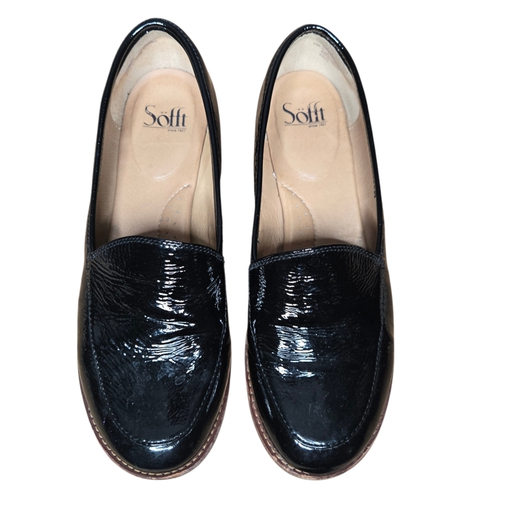 Sofft Womens Black Patent Leather Napoli Loafers Size 9.5 - Picture 2 of 9